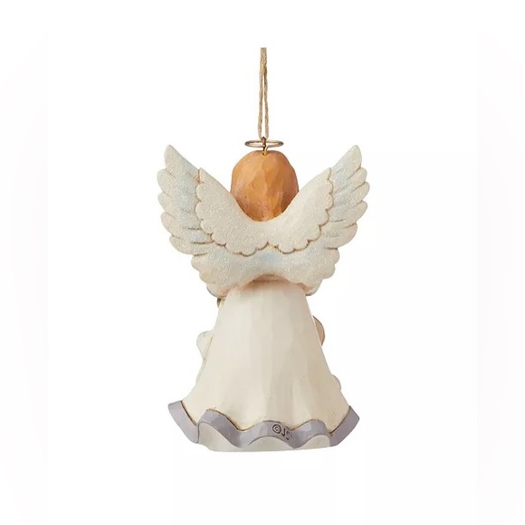 White Woodland Believe Angel Ornament - Picture 2 of 2